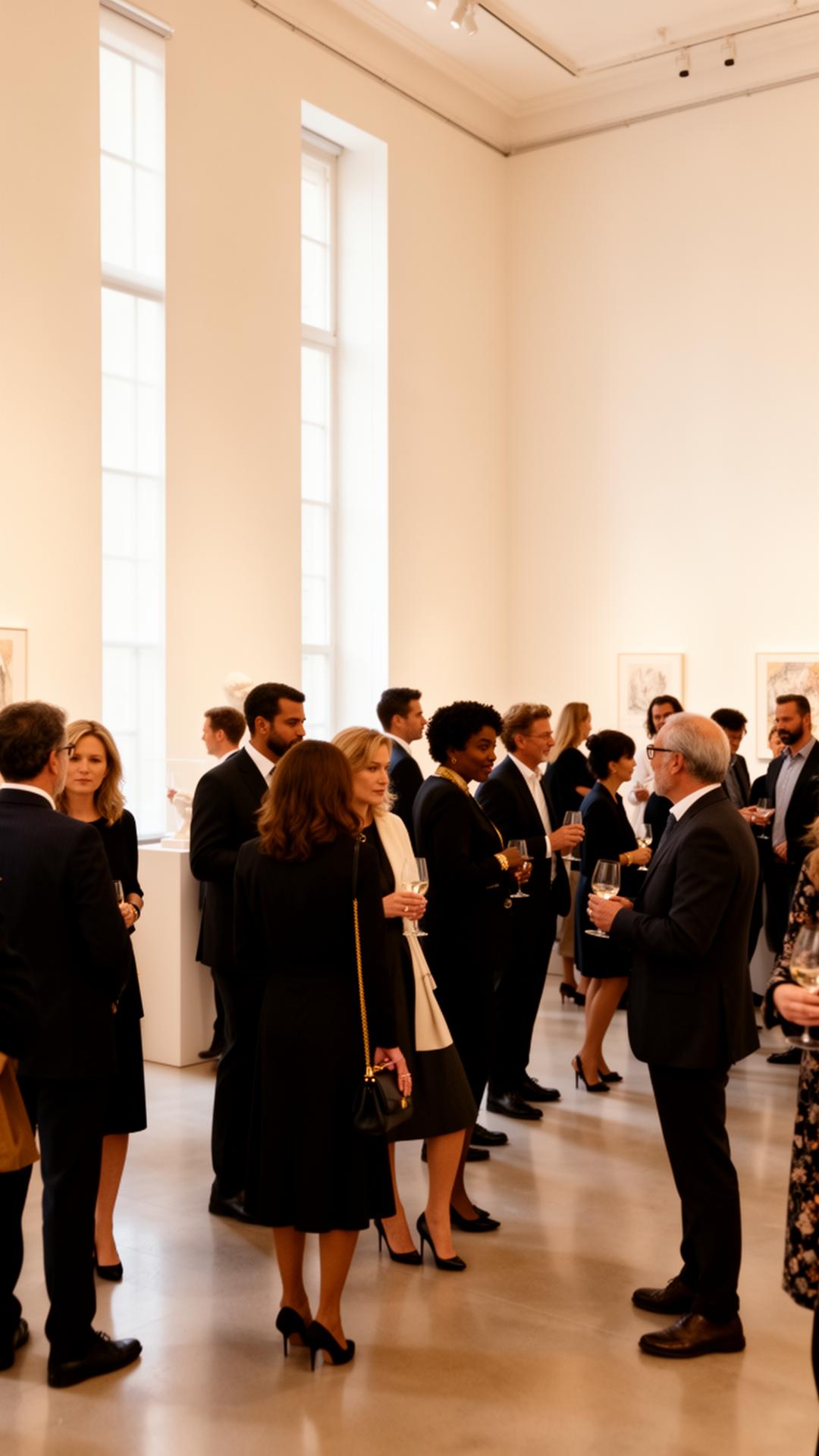 Sophisticated gallery opening